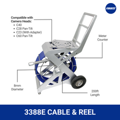 8mm Cable & Reel with 200ft Push Cable - For 3388ET Series