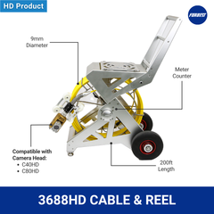9mm HD Cable & Reel with 200ft Push Cable - For 3388/3688 Series (Only Cable & Reel)