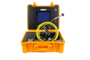 Forbest Classic 4188 pipe inspection system with C16 waterproof camera head, yellow fiberglass push rod, and 10-inch LCD monitor in rugged orange case.