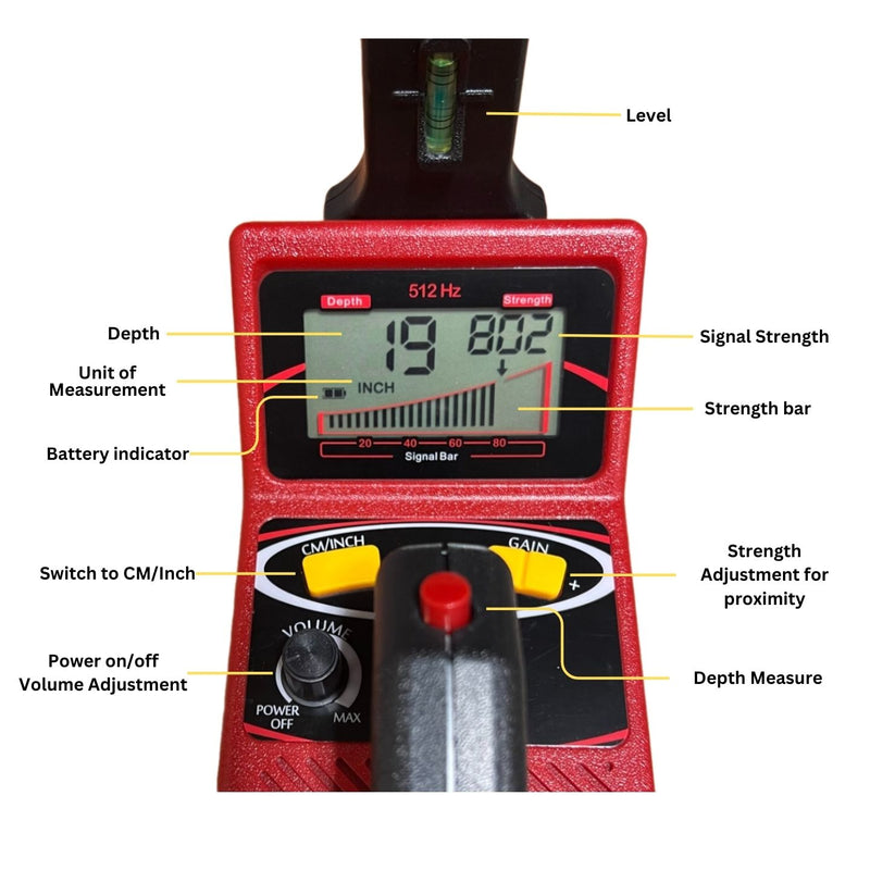 Forbest Advanced 512HZ Wireless Locator with Depth Indicator