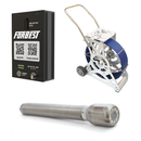 Forbest Wi-Fi Box wireless sewer inspection camera system, with black control box and metal rod on a white background
