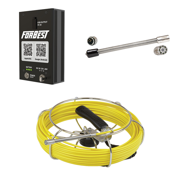 Mini Cable & Wi-Fi Box Combo: 1/2" (12mm) Camera head with 100ft Cable